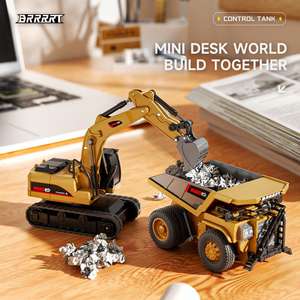 <span class=keywords><strong>Mini</strong></span> chariot élévateur <span class=keywords><strong>jouet</strong></span>, excavatrice et camion à benne RC, ensemble de véhicules de construction à proportion réelle avec lumières et sons - Product Image 5