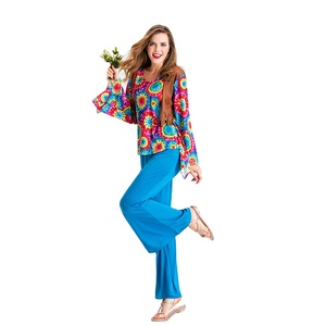 <span class=keywords><strong>Ropa</strong></span> de mujer de carnaval, conjunto de disfraces Hippie para adultos, fiesta de flores de los años 1980, <span class=keywords><strong>ropa</strong></span> de juego de rol, Carnaval - Product Image 6
