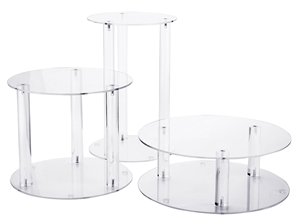 <span class=keywords><strong>3</strong></span> Tầng Lớn Acrylic kính vòng bánh cưới đứng, thực phẩm hiển thị đứng, cupcake đứng, món tráng miệng hiển thị (<span class=keywords><strong>3</strong></span> tầng với cơ sở <span class=keywords><strong>Tier</strong></span>) - Product Image 4