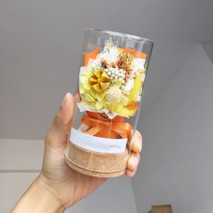 Manufacturers Wholesale Wishing Bottle <strong>Dried</strong> <strong>Flowers</strong> Eternal Life Bouquet <strong>Mini</strong> Glass Cover Cork Wedding Mother's Day Halloween - Product Image 3