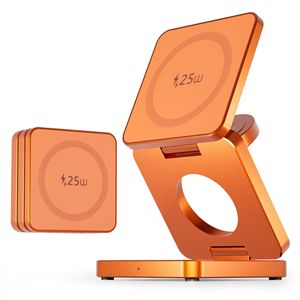 <span class=keywords><strong>Chargeur</strong></span> sans fil magnétique 3 en 1 Pro, charge rapide 2.2 pour <span class=keywords><strong>iPhone</strong></span>, Watch, AirPods avec protection de sécurité - Product Image 1