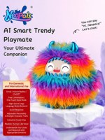 Giocattolo di Peluche Interattivo AI Monster con Imbottitura in Cotone PP, Unisex, Altezza Regolabile (11-30cm), Lunga Durata della Batteria, per Feste