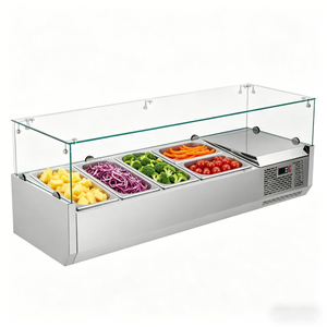 Comptoir Réfrigéré Commercial pour Préparation de Salades, Vitrine Réfrigérée Visible pour Ingrédients Frais, Idéal Cafés et Restaurants - Product Image 4