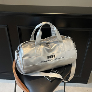 Bolsa de Gimnasio de Gran Capacidad con Separación para Ropa Húmeda y Seca, Bolso Deportivo, Moderno, con Textura de Cuero Suave, Bandolera, Bolsa de Viaje - Product Image 2