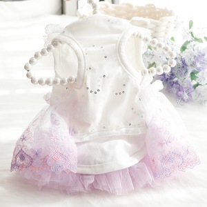 Dog Princess Dress Summer Spring Thin Embroidered Polyester Cute Skirt Pet Clothes <b>Small</b> Dog <b>Teddy</b> Outfit - Product Image 4