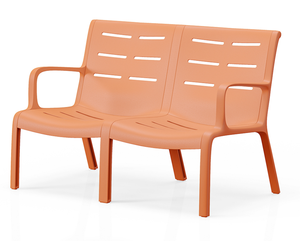 Modern <b>Plastic</b> Outdoor Weather Resistant Villa <b>Garden</b> Sofa Set | 6-Person Patio Conversation Furniture USA Delivery - Product Image 3
