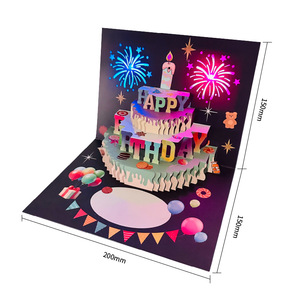 Tarjeta <span class=keywords><strong>de</strong></span> Felicitación 3D Pop-up con Velas y Fuegos Artificiales, Luces y Música para <span class=keywords><strong>Cumpleaños</strong></span> - Product Image 6