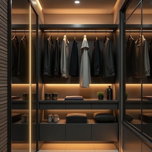 Chine Classique Rta Walk-in Système De Placards Conception Personnalisé Moderne Maison <span class=keywords><strong>Chambre</strong></span> En Bois Marche <span class=keywords><strong>Armoire</strong></span> Placard pour Hommes et Femmes - Product Image 1