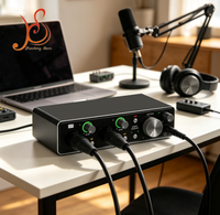 Mini interface audio externe, carte son professionnelle OTG 24 bits/192 kHz pour l'enregistrement sur ordinateur