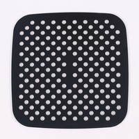Plat à pâtisserie réutilisable épais personnalisé, sans BPA, de qualité alimentaire, pour pizza frite, poulet, pâtisserie, tapis en silicone pour friteuse à air
