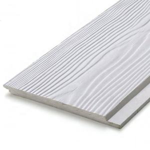 Panneau de ciment de fibre de langue et de rainure de revêtement de grain de bois approuvé par CE d'<span class=keywords><strong>isolation</strong></span> du feu de vente chaude pour le panneau de mur extérieur extérieur - Product Image 5