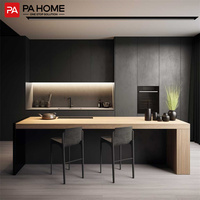 Ensemble de meubles de cuisine modernes en aluminium complet PA pour projets résidentiels, hôteliers et d'appartements
