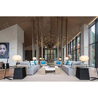 Luxuriöses modernes Hotel Lobby Möbel Set Hand craft Hotel Lobby Gast halbrundes Sofa für den öffentlichen Bereich