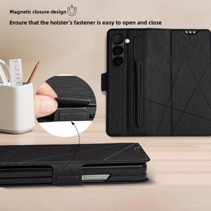 Étui de protection pliable pour Samsung Z Fold 6, compatible transfrontalier, antichute, avec emplacement pour stylet et porte-cartes - Product Image 1
