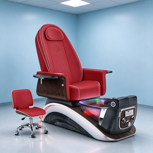 Luxury Spa <b>Pedicure</b> Chair With LED Light Crystal <b>Bowl</b> Massage Function Salon Foot Spa Chair For Nail Beauty Shop With Technician - Product Image 2