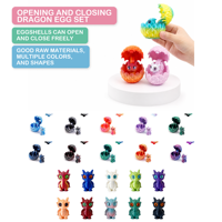 Œuf de dragon en plastique imprimé en 3D, décoration artisanale colorée, jouet créatif à assembler, ouverture et fermeture, fait main, animal de compagnie mignon, 25-36mm