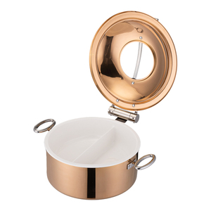 Juego de buffet de calentador de comida de plato de frotamiento negro redondo 4 L Chafer de acero inoxidable no eléctrico para restaurante Hotel Catering Party - Product Image 6