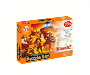 Divertido Juego de Rompecabezas de Papel Gro, 300 Piezas, Los Increíbles 2, Juguete Educativo para Niños de 8 a 13 Años - Product Image 1