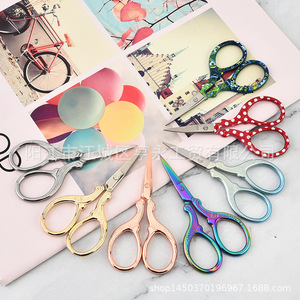 Ciseaux Phoenix en acier inoxydable en forme de V pour broderie, sachets de thé, point de croix, usage domestique, placage or, argent, titane - Product Image 4