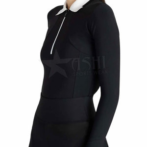 Nueva camisa de equitación con media cremallera para mujer, ropa ecuestre elegante de manga larga con capa Base ecuestre, Tops - Product Image 6