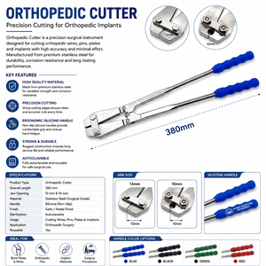 Pince coupante à fil large en acier inoxydable Al Mida Healthcare, coupe-épingles de Kirschner, poignée en silicone, instrument de chirurgie orthopédique - Product Image 6