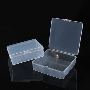 Transparent Square PP <b>Plastic</b> <b>Storage</b> Box 11X11X3Cm With Lid For Jewelry Stationery Small Parts Packaging - Product Image 1