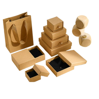 Boîte à bijoux en carton rigide de luxe personnalisée avec logo en or, gaufrage, matériaux recyclés, finition mate, boîte cadeau