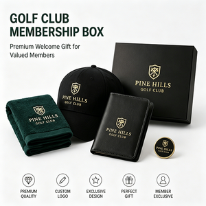 Caja de Regalo de Bienvenida para Membresía de Golf Personalizada con Gorra de Golf, Toalla, Porta Tarjetas de Puntuación y Marcador de Pelota para el Programa de Membresía VIP - Product Image 1
