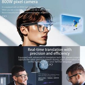 แว่นตากันแดดอัจฉริยะ M02S พร้อมกล้อง HD 8MP, วิดีโอ1080p, ผู้ช่วยเสียง Ai, การบันทึก - Product Image 3