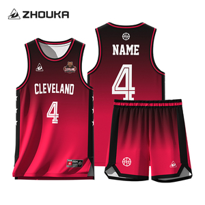 Vêtements de sport d'entraînement respirants personnalisés OEM Ensembles d'uniformes de basket-ball Maillot de basket-ball vintage à sublimation pour les jeunes - Product Image 2