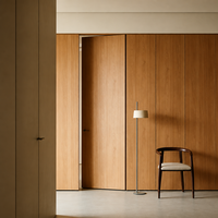 Porte intérieure moderne en bois, sans cadre, à panneau affleurant, pour chambre et salon