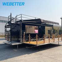 WEBETTER Camion de snack-bar mobile de 2 étages personnalisé Remorques alimentaires à deux étages entièrement équipées Normes américaines