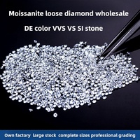 1-10ct rond brillant coupe DEFGH couleur VVS clarté lâche Moissanite synthétique artificielle GRA diamants en gros