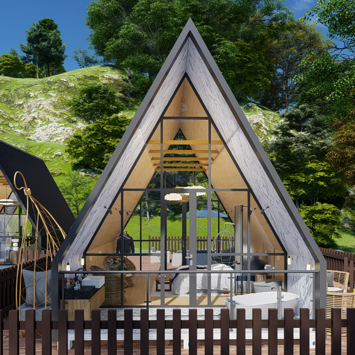 Airbnb China Triangular Roof Prefabricated House