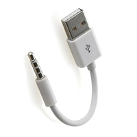 Câble audio de remplacement USB 2.0 mâle vers jack 3,5 mm 4 pôles pour synchronisation de données et chargement, compatible iPod Shuffle 3e et 4e génération - Vente en gros