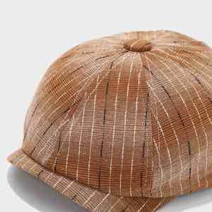 Nueva Llegada: Gorra de Estilo Vintage con Rayas y Teñido Anudado para Mujer, Gorra Newsboy de 8 Paneles - Product Image 6