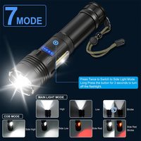 Les plus hauts Lumens XHP70.3 lampe de poche LED torche puissante lampe de poche tactique USB lumière flash rechargeable