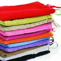 Power Bank étui téléphone pochette pour iPhone Samsung Xiaomi Huawei flanelle sac de rangement tissu accessoires de téléphone portable