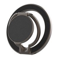 Support de téléphone portable magnétique pliable double face en alliage de zinc noir Lulin, avec ventouse, pour iPhone