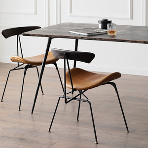 Silla de Comedor de Hierro Forjado Estilo Nórdico Francés, Diseño Industrial Vintage, Mueble Duradero para Sala de Estar - Product Image 4