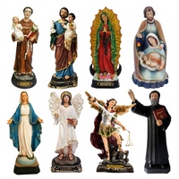 Offre Spéciale : Ensemble de Statues Religieuses Catholiques en Résine – Saint Antoine, Vierge de Guadalupe, Saint Michel Archange – Décoration pour Église et Maison