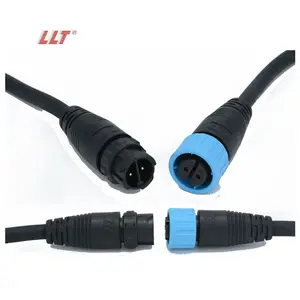 LLT led户外M16公母ip65 ip67防水2针电缆连接器