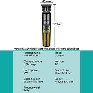 Recortadora de Barba Profesional de Alta Calidad, con Batería Recargable por USB, Motor de Acero Inoxidable, para Uso en Exteriores, Hogar y Autocaravanas - Product Image 5