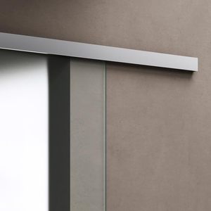 Porta Scorrevole Interna in Vetro Temperato Satinato 90x215 cm con Binario in Alluminio |   Distanziatore di Chiusura Ammortizzato 25 Mm-Amalfi14 - Product Image 3