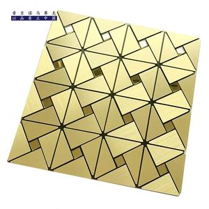 <span class=keywords><strong>Plaque</strong></span> plate en aluminium-plastique, mosaïque dorée jaune, <span class=keywords><strong>carrelage</strong></span> mural auto-adhésif pour cuisine - Product Image 6