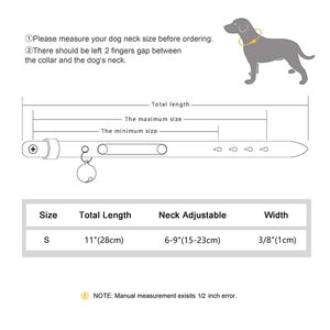 Collar personalizado de cuero ajustable para mascotas, Collar personalizado para cachorros, gatitos, nombre, accesorios antipérdida - Product Image 6