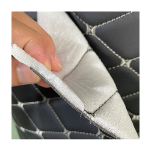 उच्च गुणवत्ता वाली कढ़ाई क्यूलिटेड पीसी सिंथेटिक चमड़े की डिजाइन वाली कार फर्श मैट सिंथेटिक चमड़े रोल सामग्री - Product Image 2