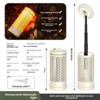 Lampe LED Rétractable de Camping et Pique-nique Nouveau Style, Vente en Gros et au Détail, Contrôle par Bouton, 3.7V, Étanche IP44, Intensité Variable, Chargement Type-C