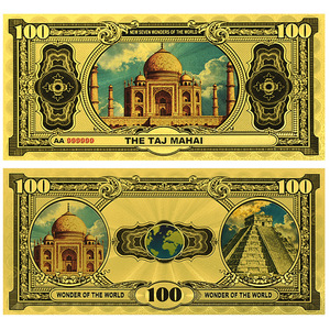 Billete Bancario Chapado en Oro de 24K con 7 Diseños de las Siete Maravillas del Mundo GL, Gran Venta 2026, para Colección - Product Image 6