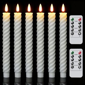 Vela LED sin Llama en Espiral con Efecto de Llama Real 3D, Funciona con Batería, Cera de Parafina, 10 Teclas, Hecha a Mano para Celebraciones de Ramadán y Festividades - Product Image 1